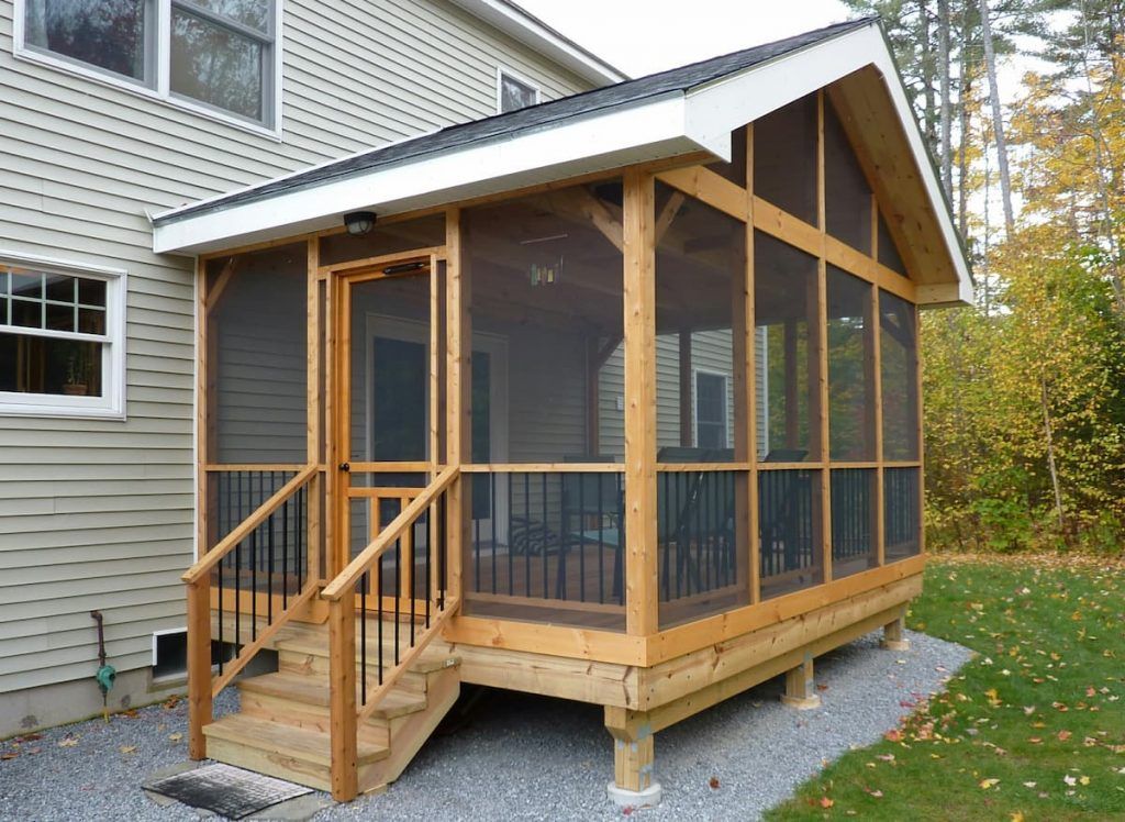 Screened Porch W/ Shed Roof Plan 90012, 57% O