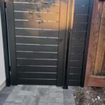 Two side yard gate with small panel in Santa Clara,