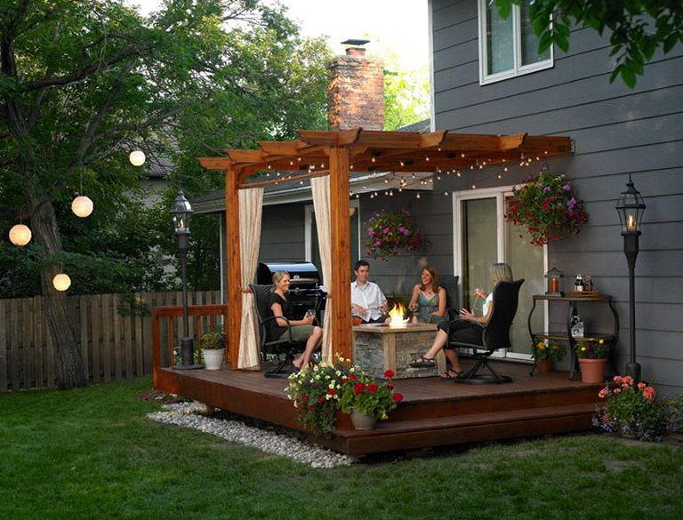 Make most of the space in your yard for Small deck ideas .