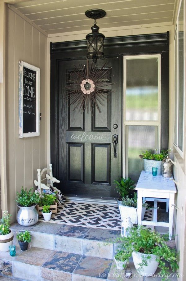 Front Porch Makeover Photos! | Decoración de unas, Porche de .