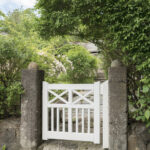 Small White Garden Gate – wonderful poster print – Photowa