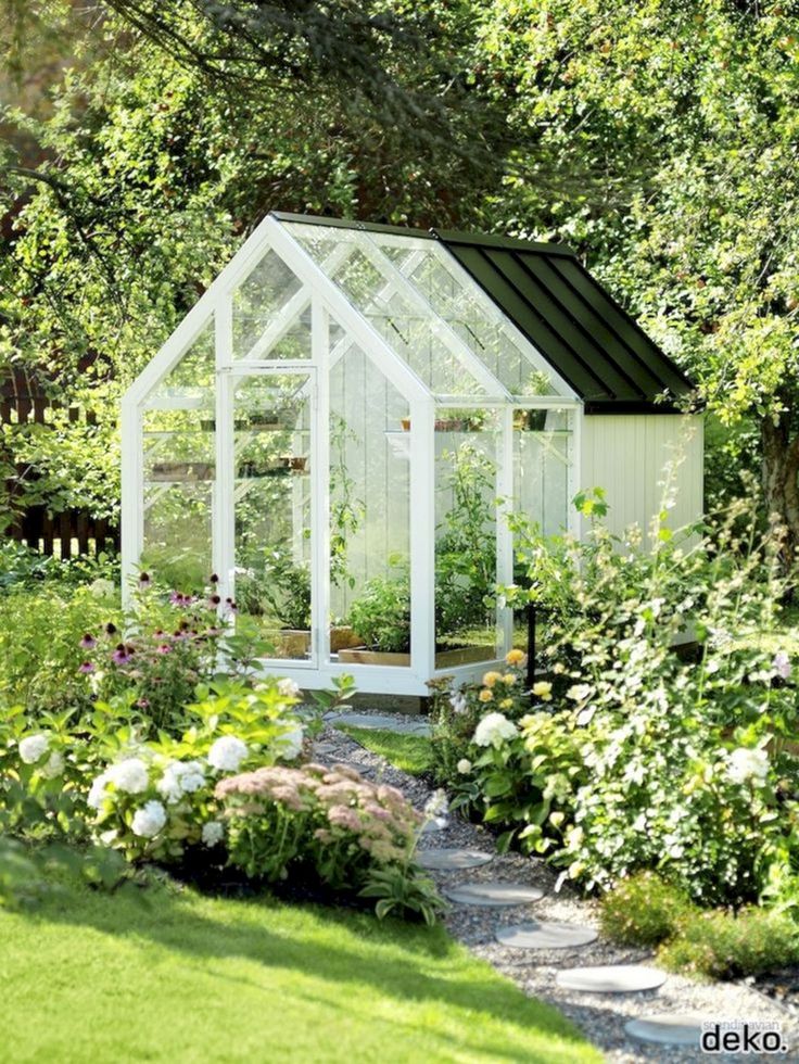 30 Beautiful Backyard Garden Design With Small Greenhouse Ideas .