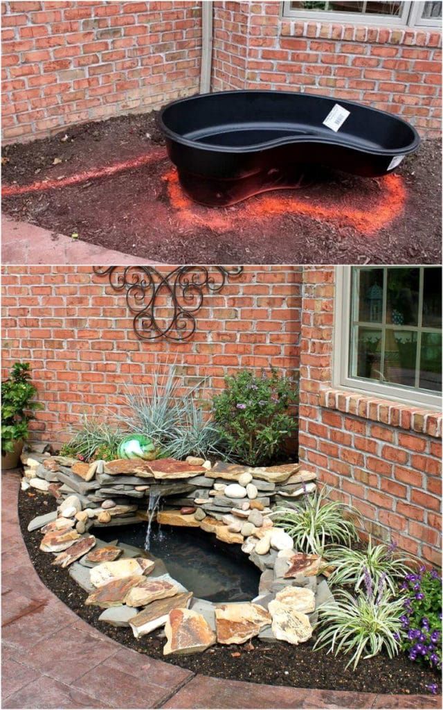 12 Best Easy DIY Pond Ideas For Garden & Patio | Garden pond .