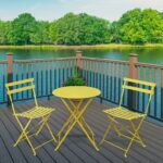 Pyramid Home Decor 3 Piece Outdoor Bistro Set - Foldable Outdoor .