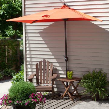 Half umbrella...perfect for small patios & balconies .