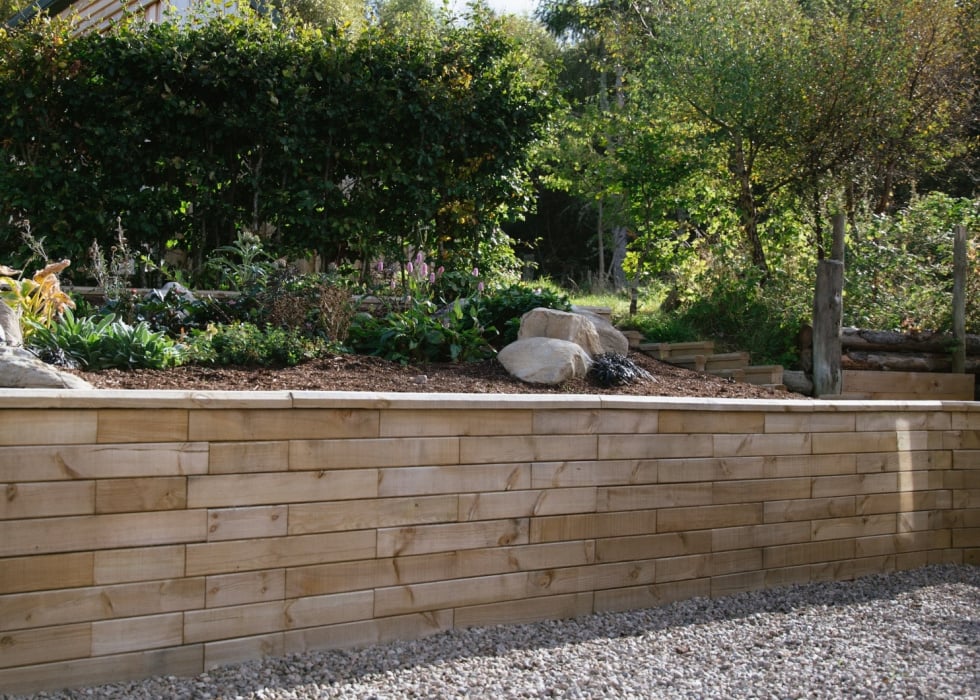 Garden Retaining Wall / Design Your Length & Shape | WoodBlo