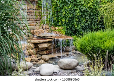 Garden Waterfall Decoration Stock Photos and Pictures - 18,031 .