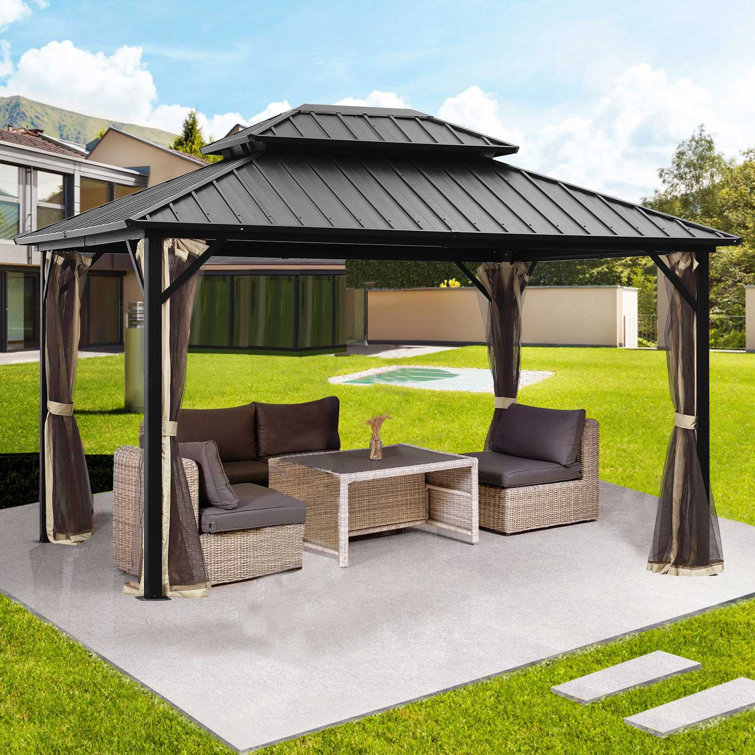 GDY 10 Ft. W x 12 Ft. D Metal Patio Gazebo & Reviews | Wayfa