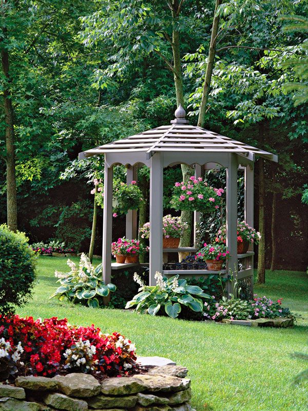 Gorgeous Garden Structures | Small gazebo, Beautiful home gardens .