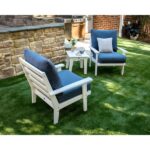 POLYWOOD Grant Park White 3-Piece Plastic Small Patio Furniture .