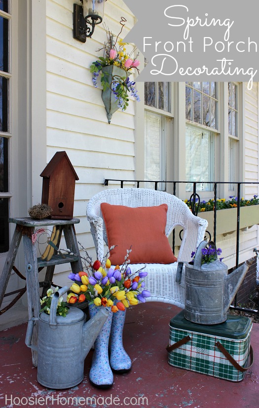 Spring Front Porch Decorating - Hoosier Homema