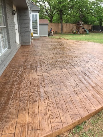 Wood Stamped Concrete Brings the Elegance Without the Maintenance .