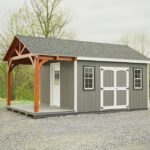 12x20 Elite A-Frame Storage Shed with Timber Frame Porch .