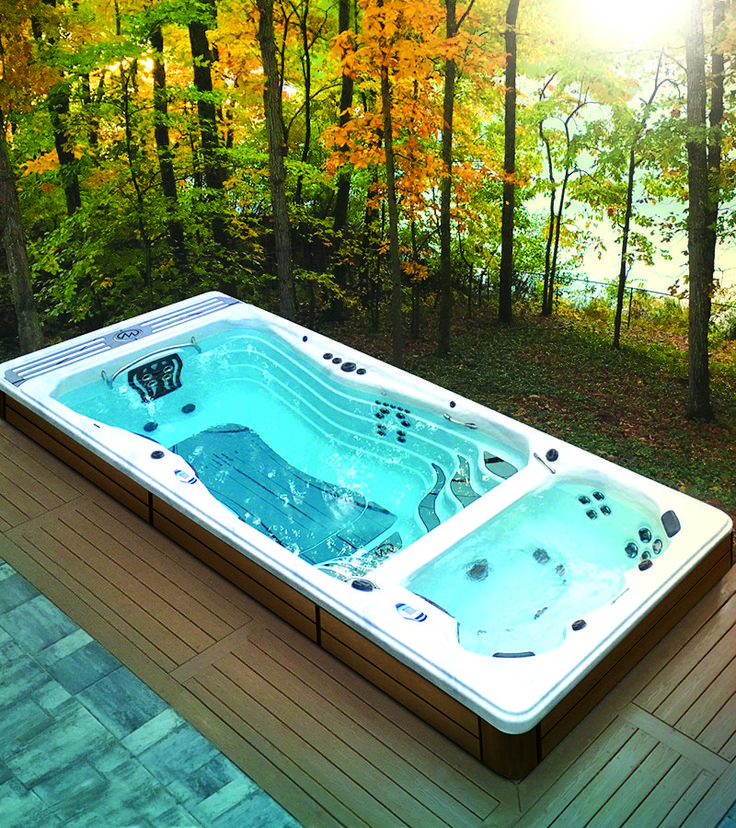 Backyard Ideas | Where should I put a Swim Spa? | Hot tub swim spa .