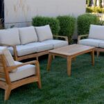 Mid Century Modern Teak Patio Lounge Set - Olga - Teak Patio .