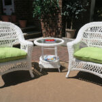 All White Resin Wicker Outdoor Furnitu