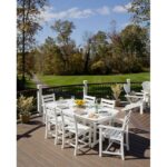 Trex Outdoor Furniture Monterey Bay 7-Piece White Patio Dining Set .