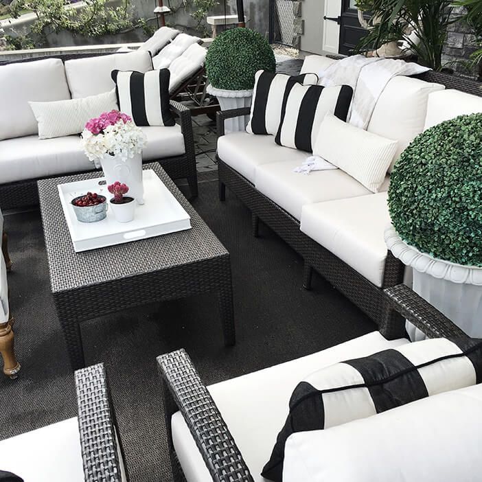 Black and White Outdoor Furniture S