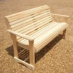 Garden Bench Outdoor Wooden Bench Cypress Unfinished Made In USA .