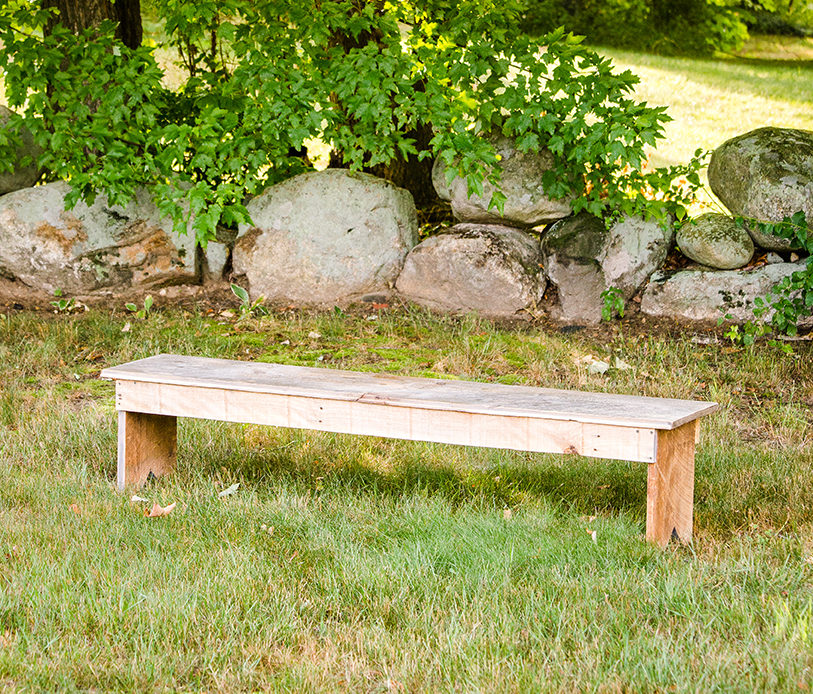 Garden Bench Made with Reclaimed Wood - Girls At Work, In