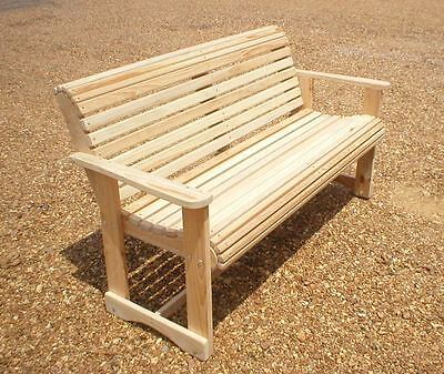 Garden Bench Outdoor Wooden Bench Cypress Unfinished Made In USA .