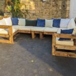 Rustic-Industrial Solid Wood Garden Sofa-Bench-... - Folk