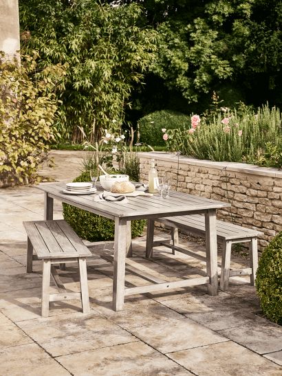 Modern Garden Dining Sets, Wooden & Metal Patio Outdoor Table .