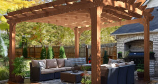 Wooden Pergola Gazebo for Patio with Arched Roof - veikous – Veiko