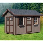 Alpine Structures Riverside 8 ft. W x 12 ft. D Wood Storage Shed .