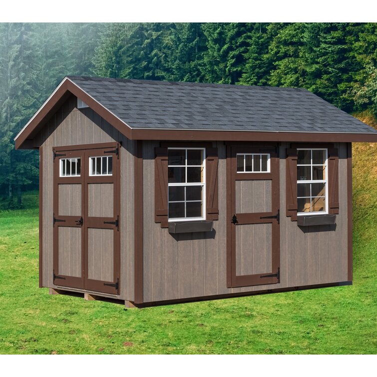 Alpine Structures Riverside 8 ft. W x 12 ft. D Wood Storage Shed .